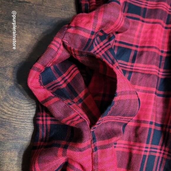 J  Jill Plaid Shirt Dress XLP Preppy Minimalist Country Girl Boho Western Boho - Picture 5 of 14